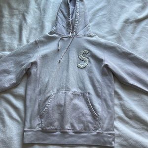 Mens Supreme Light Purple Hoodie Size Medium